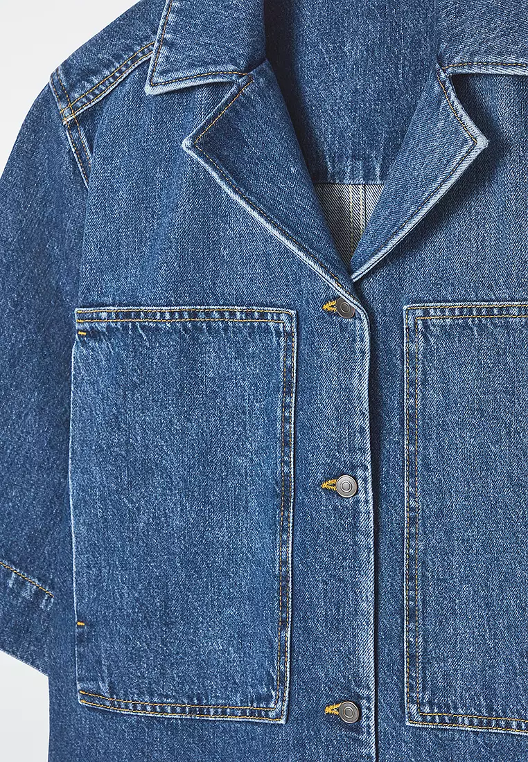 Mini Denim Shirt Dress