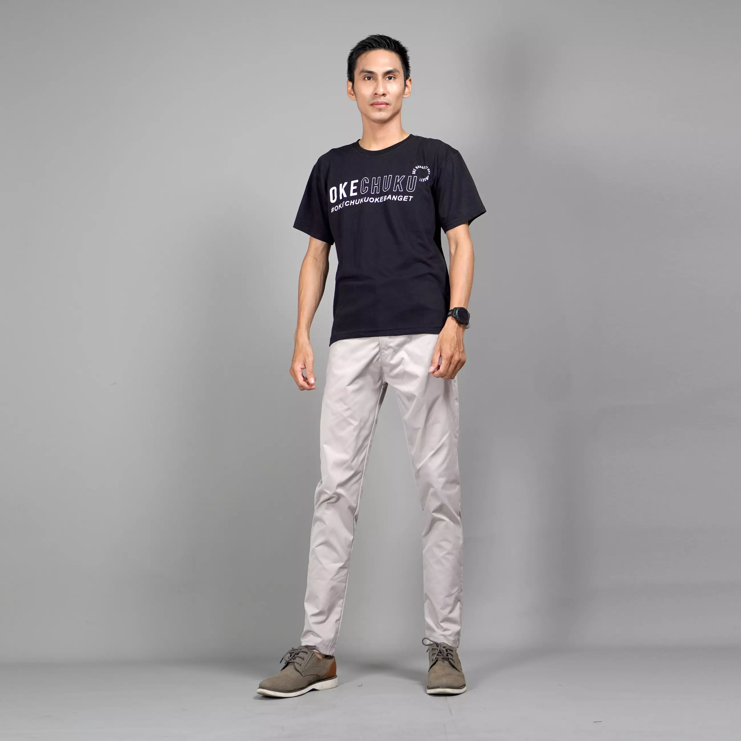  JEFAN Celana Panjang Pria Celana Chinos Pria Reguler Fit - BEIGE