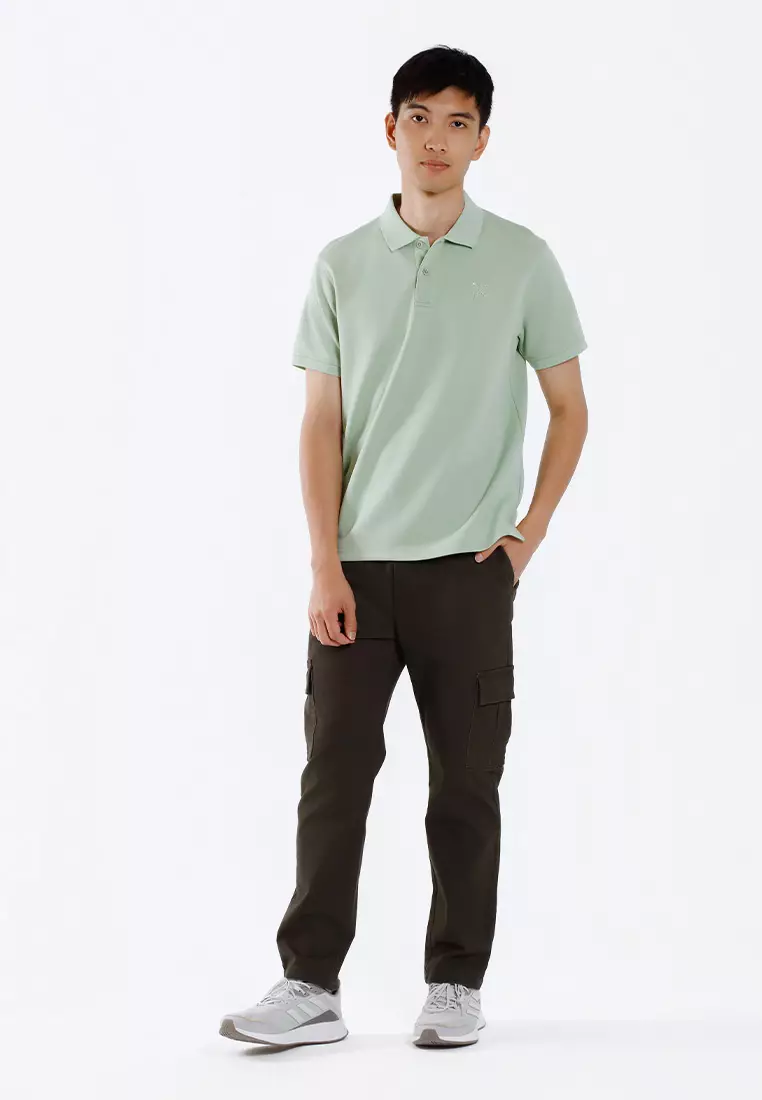 Forest Mens Stretchable Cotton Slim Fit Polo Tee - 23961-47MintGreen