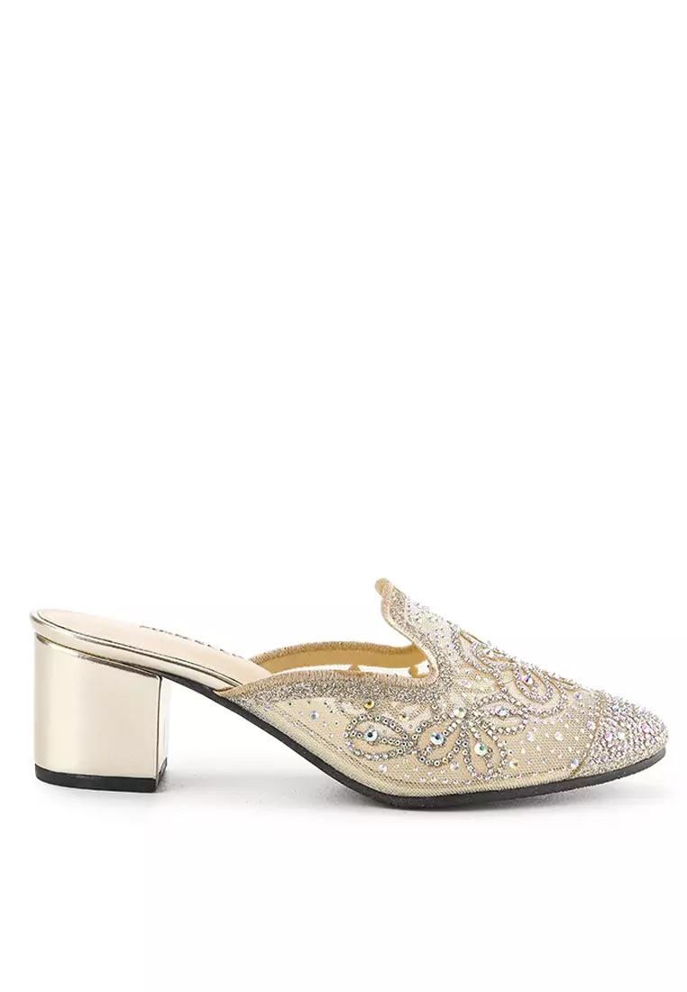 Lotuna Sandal Slop Wanita pesta