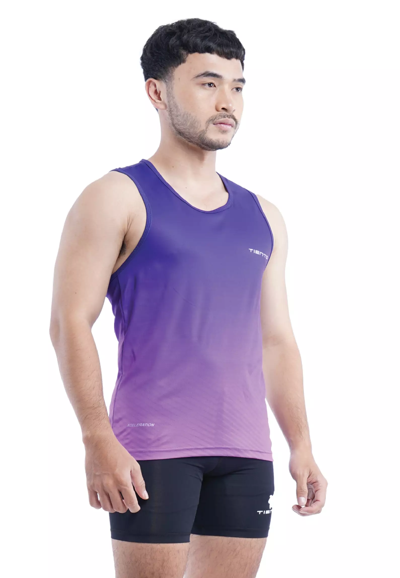Tiento Jersey Running Baju Olahraga Lari Pria Singlet Lekbong Kaos Dryfit Xceleration Men