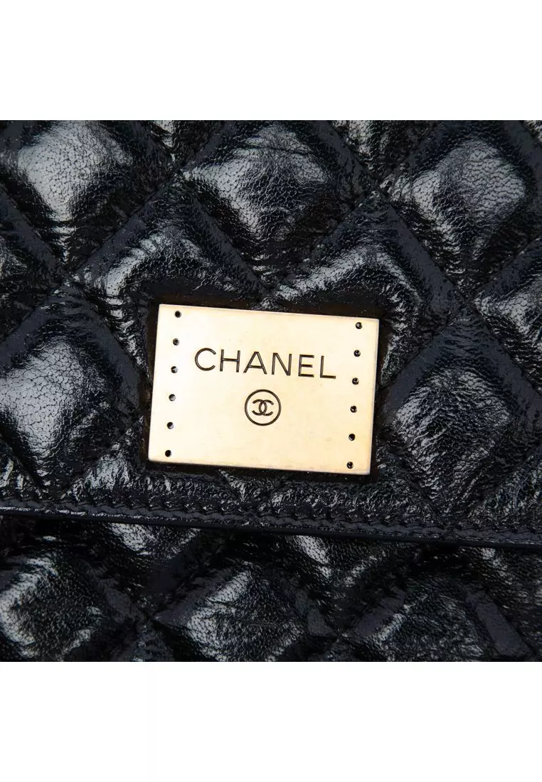 Pre-Loved Chanel Cc Quilted Patent Flap Clutch