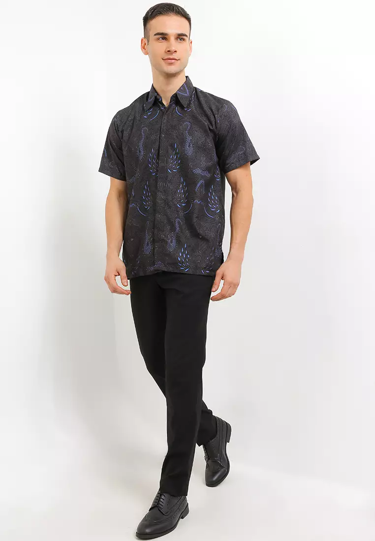 Pedro Kemeja Batik Exclusive Premium Pria Casual Modern Lengan Pendek