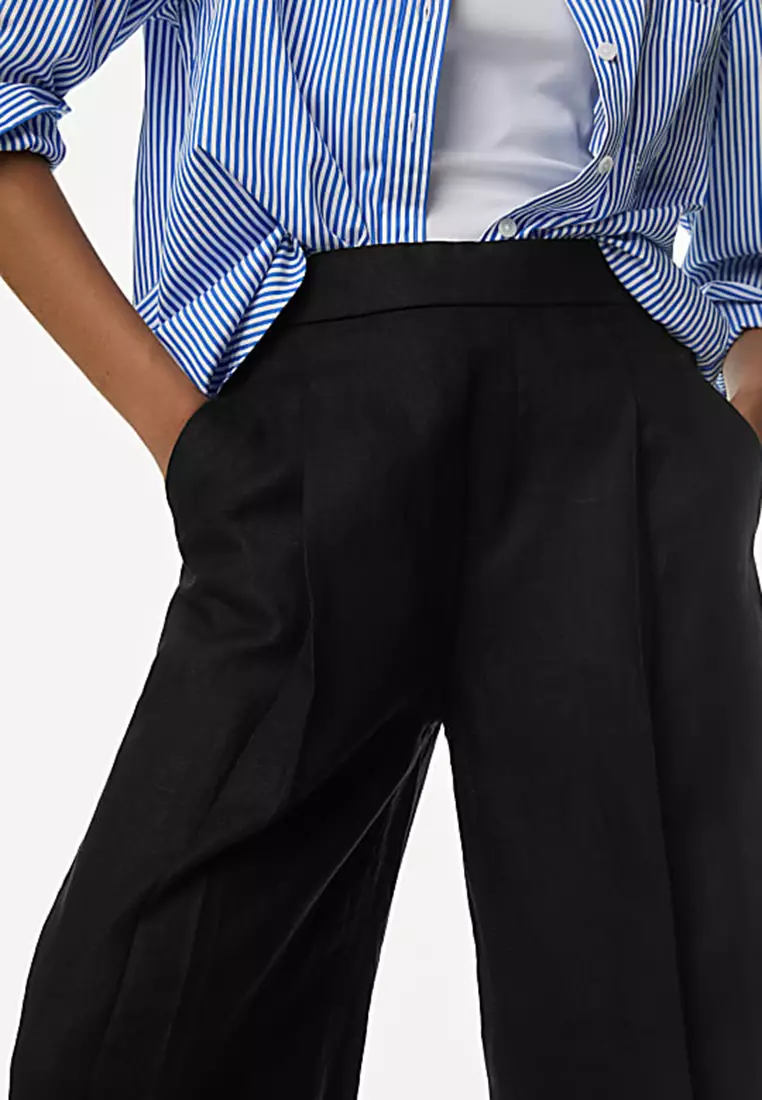 Pure Linen Carrot Leg Trousers