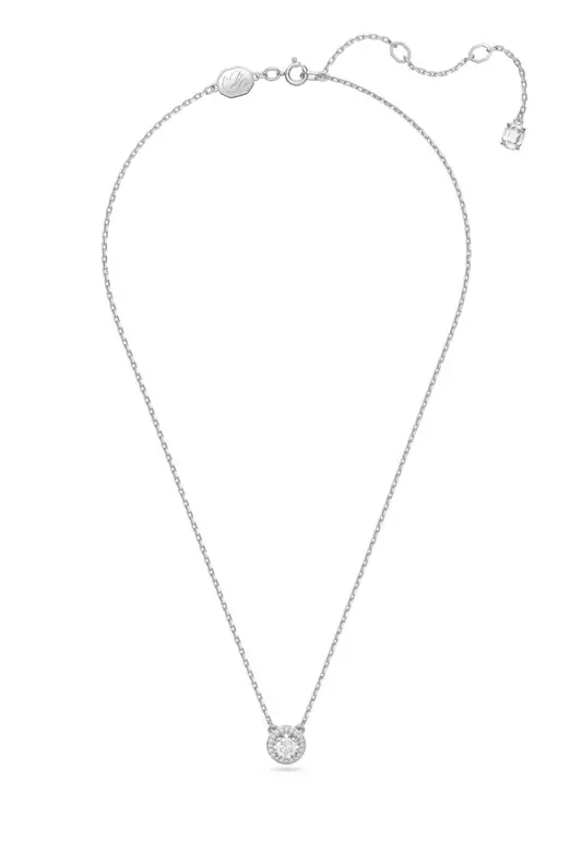 Constella Pendant Round Cut Pavé White Rhodium Plated