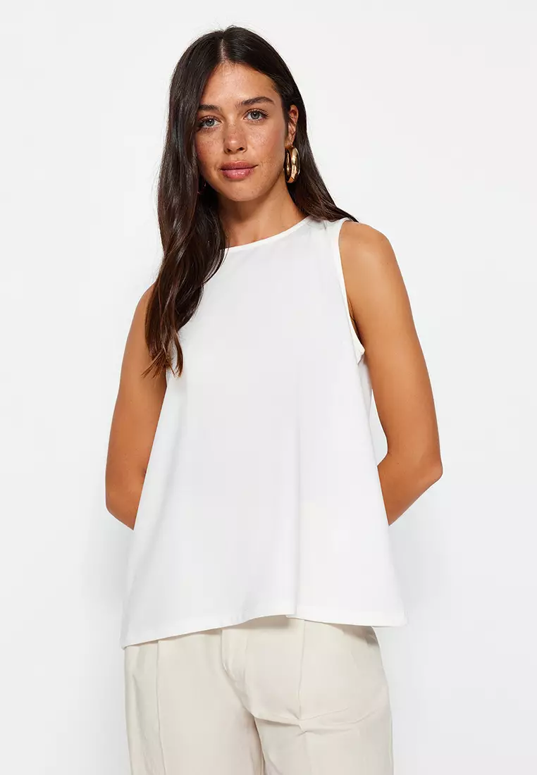 Buy Trendyol Round Neck Sleeveless Top Online ZALORA Malaysia