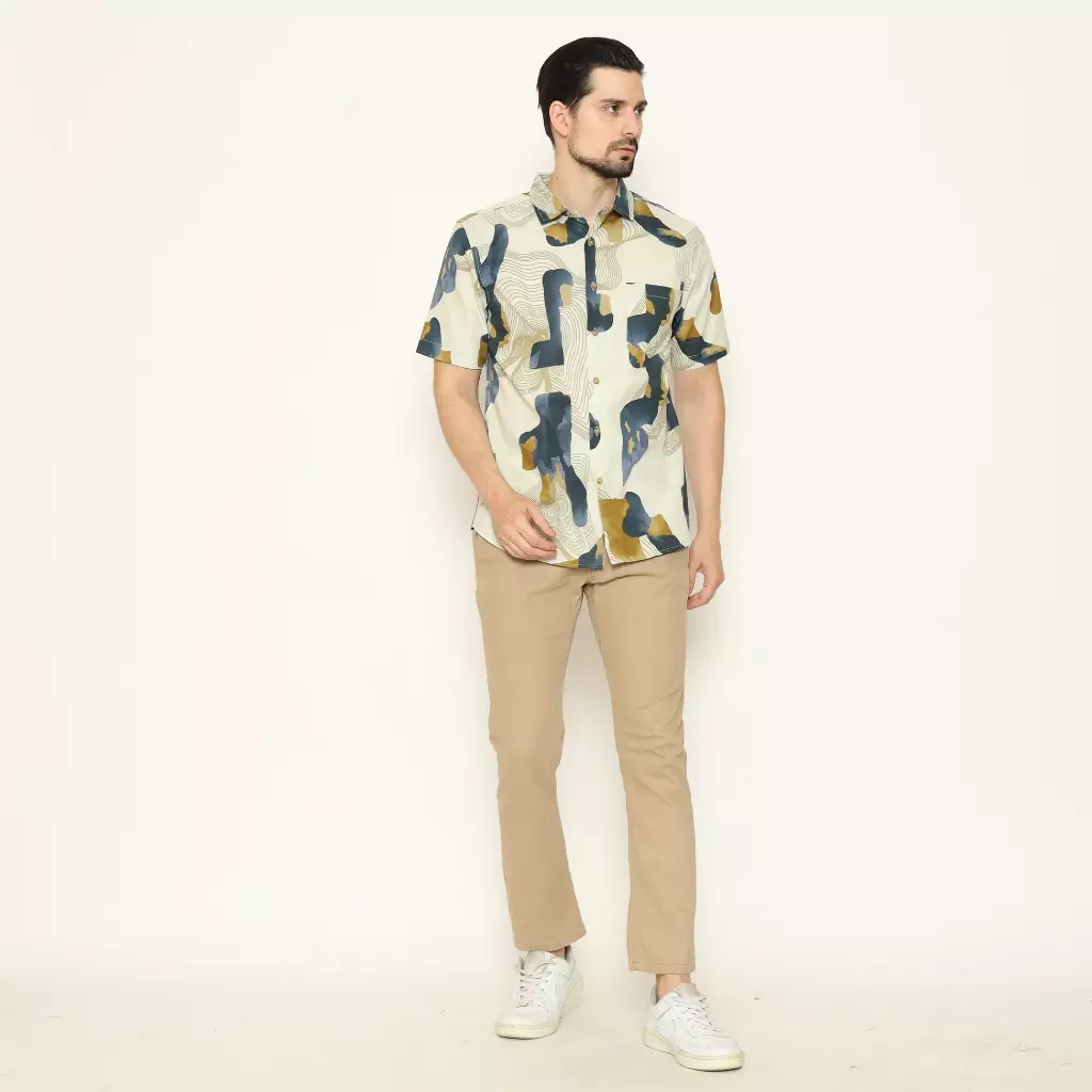 AMK Kemeja Pria Lengan Pendek SHP Eloah S/S Navy Blue