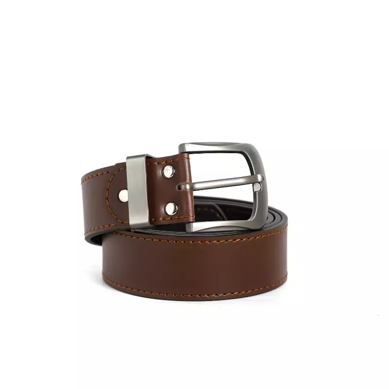 Cogen Ban Pinggang Pria Belt Gesper Ikat Pinggang Coklat Leather Kulit