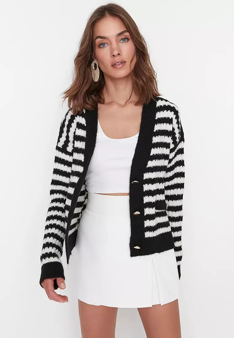 Striped Knitwear Cardigan