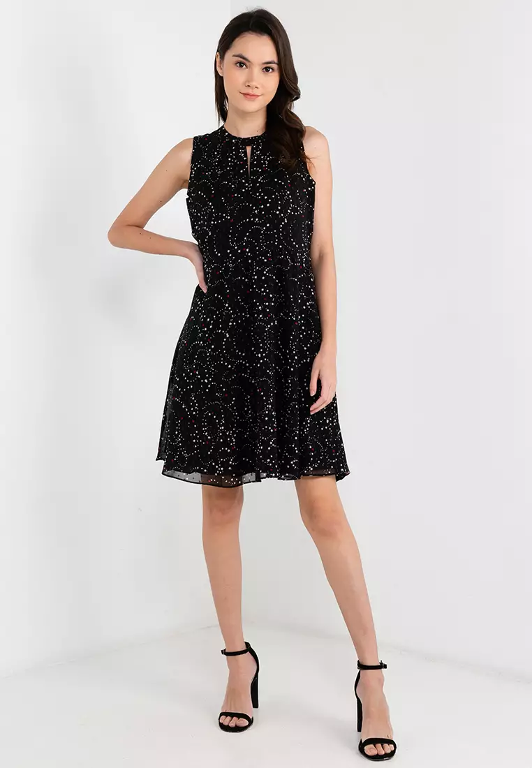 Chiffon flare dress top