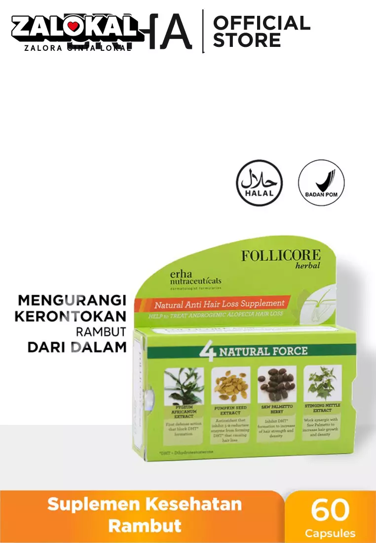 ERHA Follicore Herbal 30 Caps - Suplemen Kesehatan Rambut