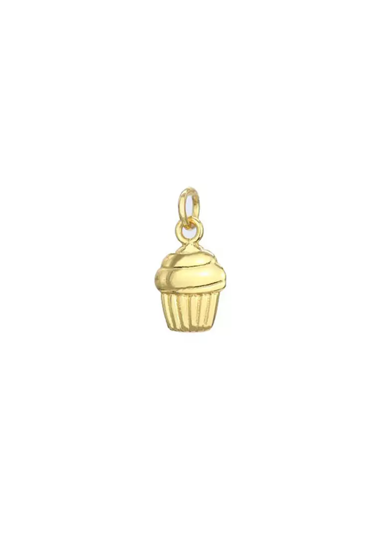 Vermeil Cupcake Charm