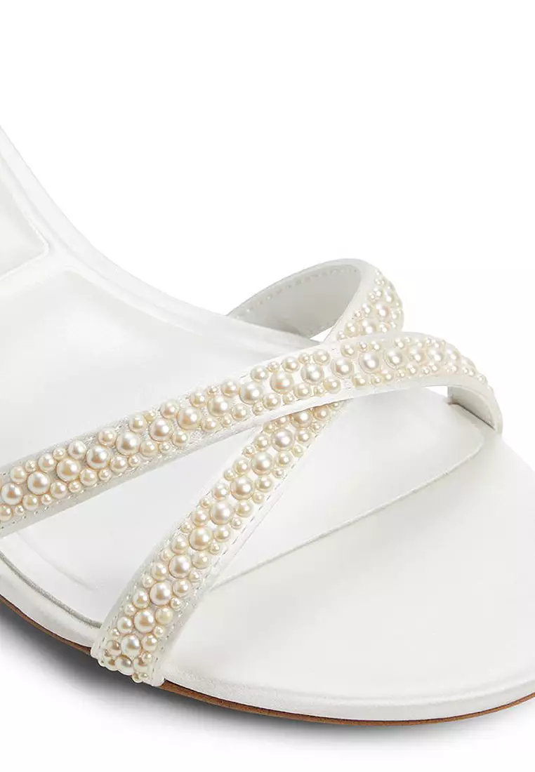 Bouclettie Pearl Sandal Block Heels
