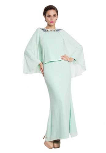 Conia Kurung Modern from Rina Nichie Couture in Green