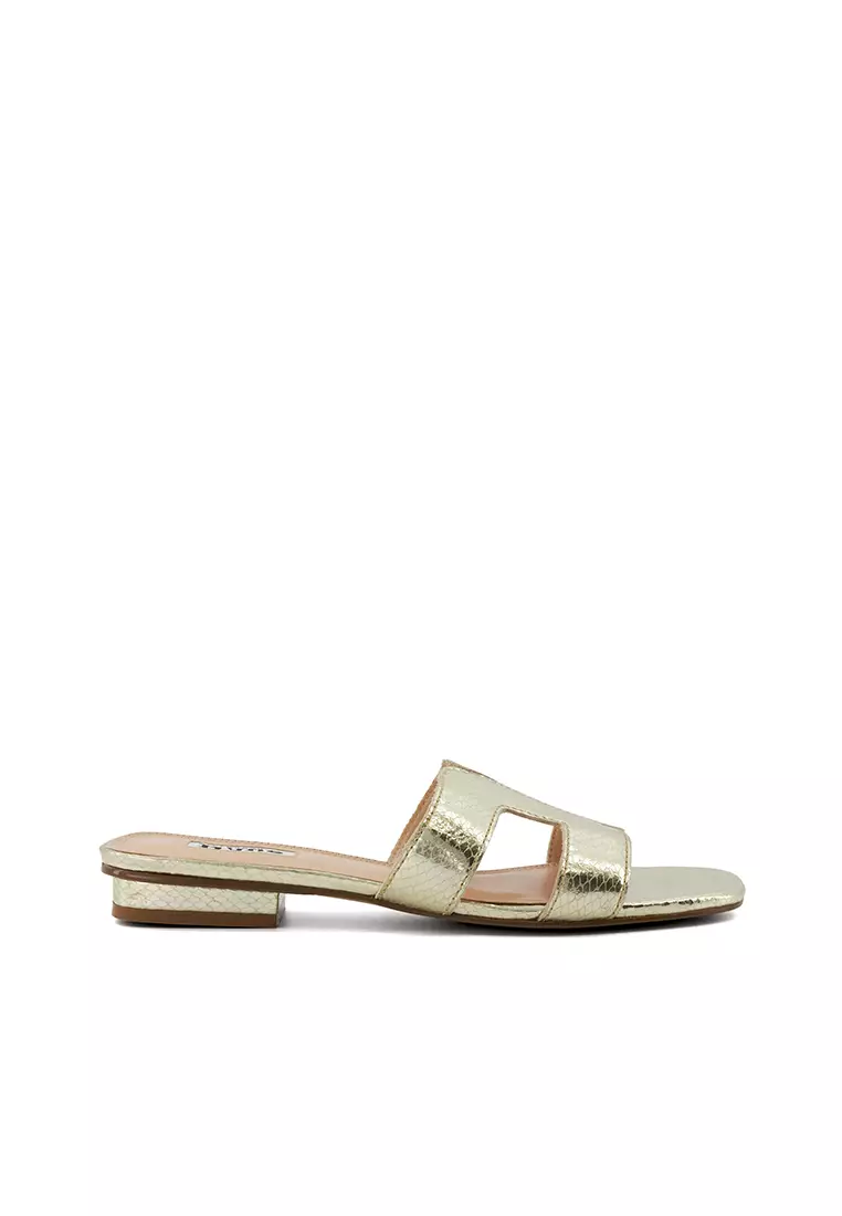 Buy Dune London Loupe Smart Slider Sandals Gold 2024 Online