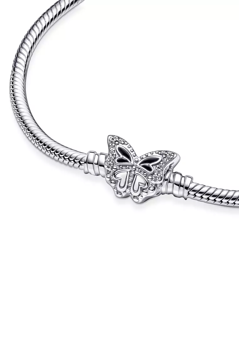 Pandora Moments Butterfly Clasp Snake Chain Bracelet