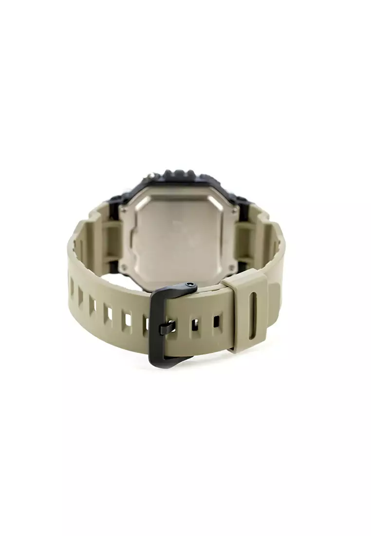 AE-1600H-5AV Men Digital Watch Brown Resin Strap