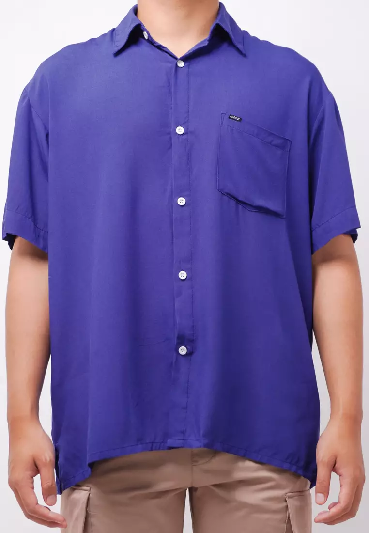 NTA76 Kemeja MKM Men Basic Polos Navy With Pocket