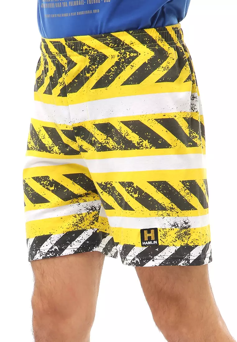 Jaymes Short Pants Celana Dalam Boxer Pria Zebra Cross Motive Material Cotton ORIGINAL - BlackYellow