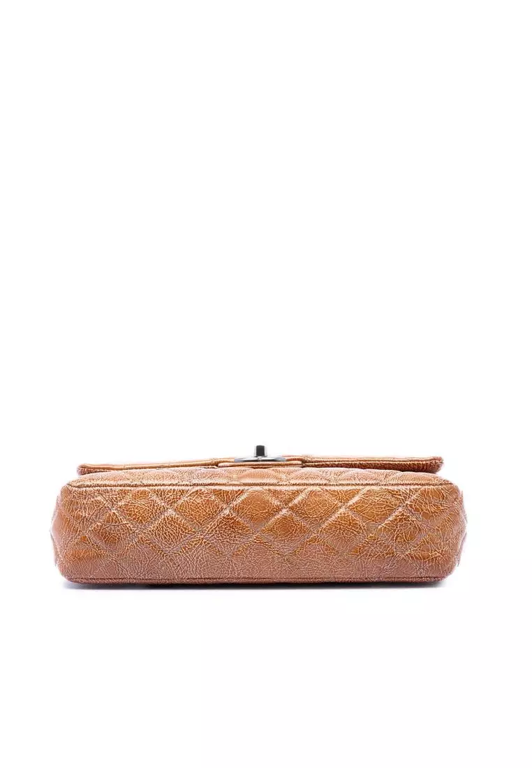 Pre-Loved Chanel Medium Classic Crinkled Patent Double Flap
