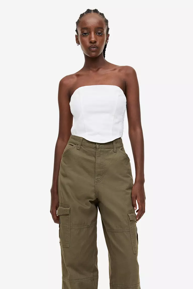 Jual H&M Twill cargo trousers Original 2024