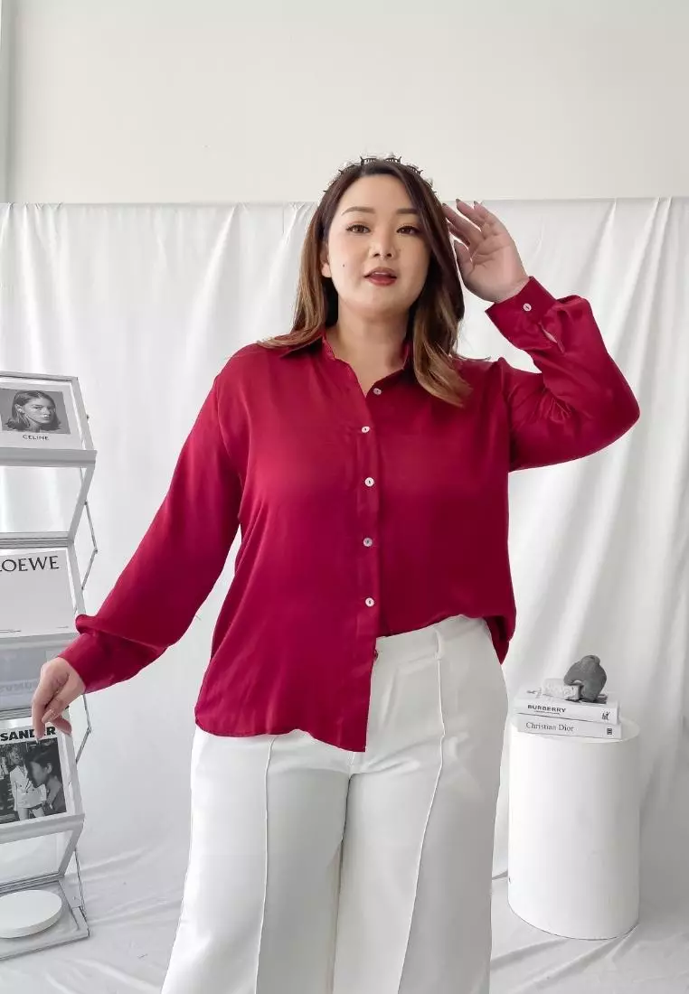 Plus Size Shirt Celine Red