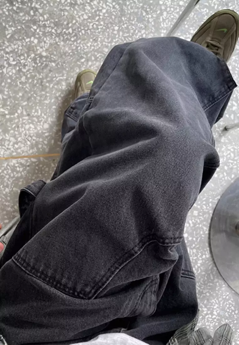 2024 Retro Loose Jeans Korean Pants CA24090318BK