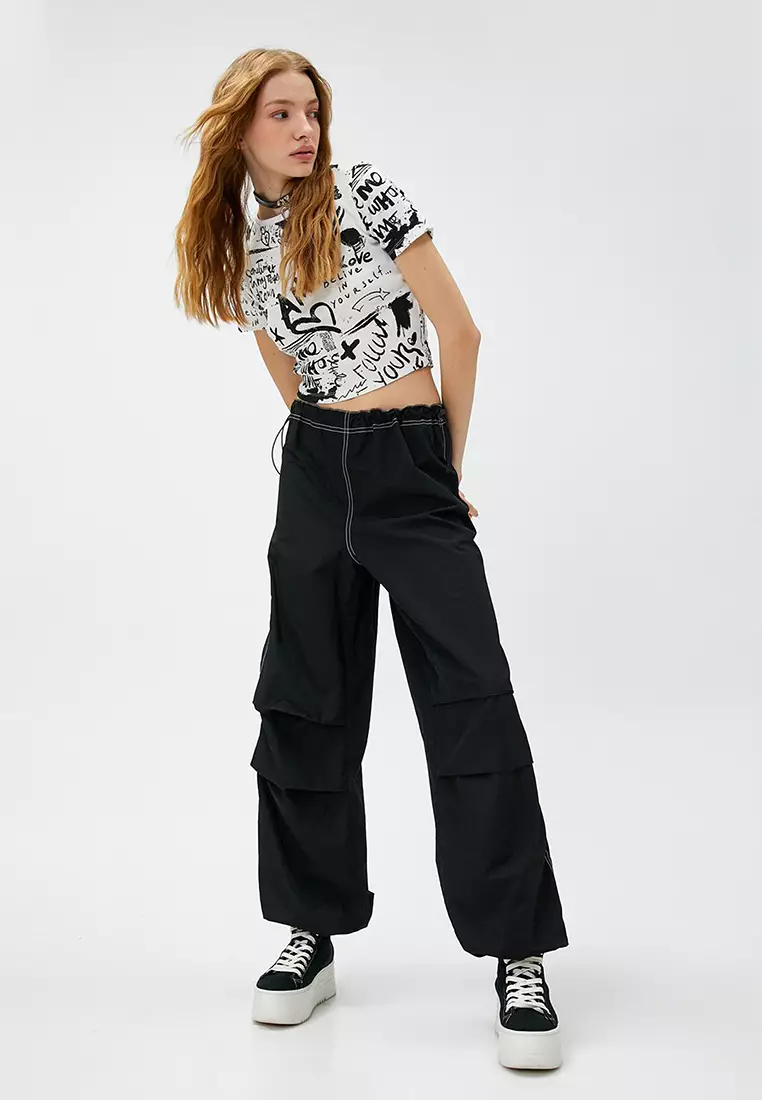 High Waist Parachute Pants
