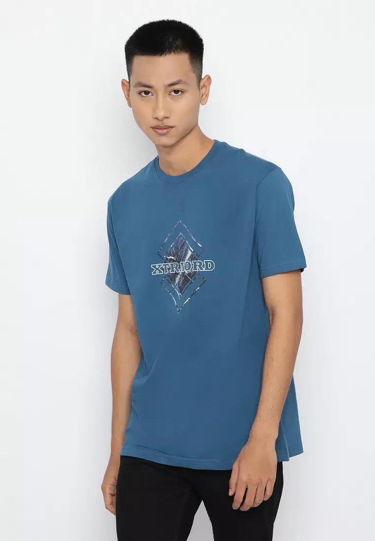 XTRAORDINARY (XO) T-Shirt Cotton Combed Sablon Discharge Pria 2073290191