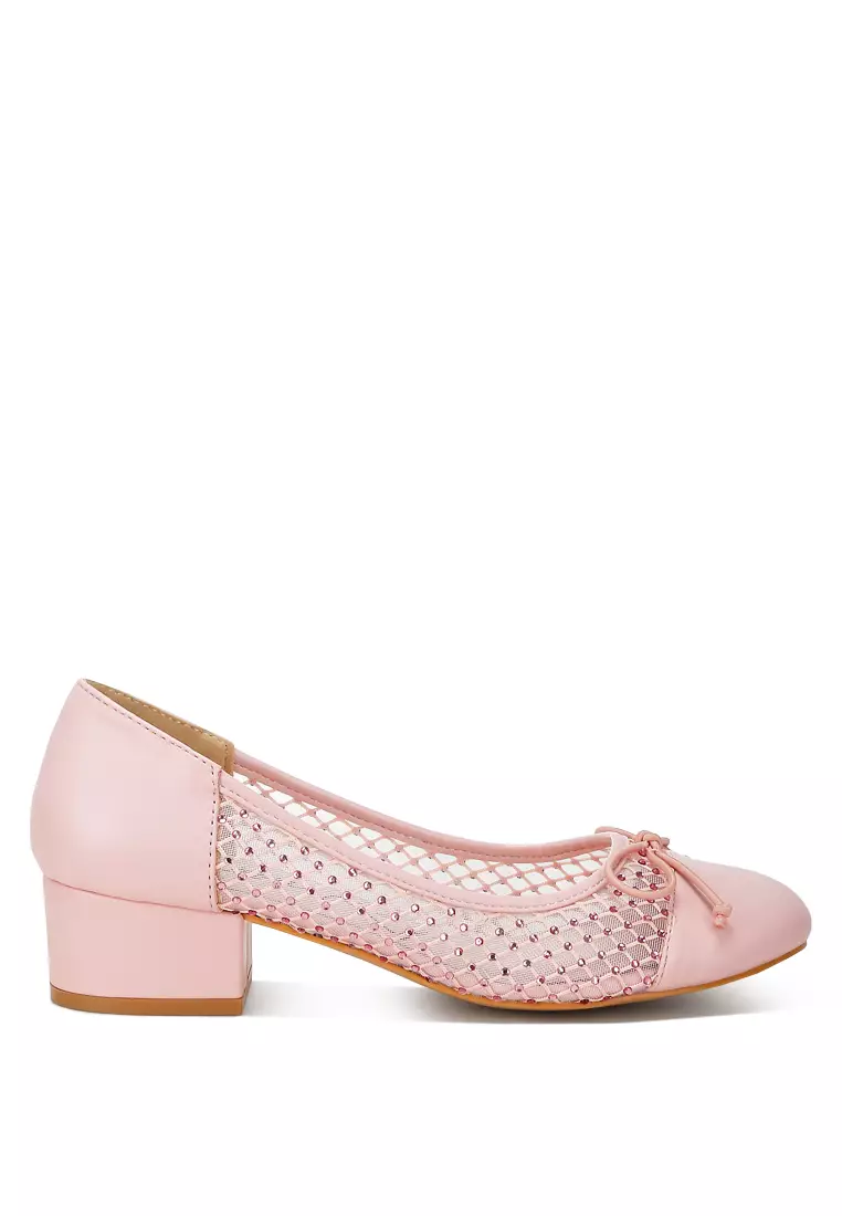 Discount on London Rag  shoes - SKU: Mesh Ballerina Pumps In Pink