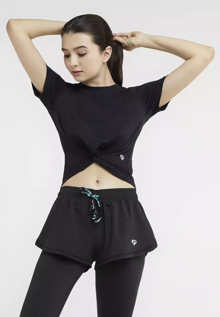 Fitwear - Alleta Twist Croptop - Black