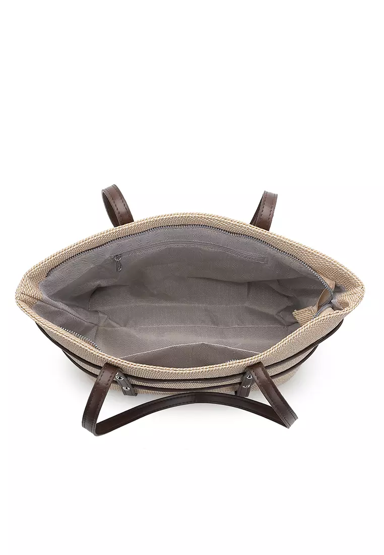 Women's Tote Bag / Shoulder Bag - Light Yellow