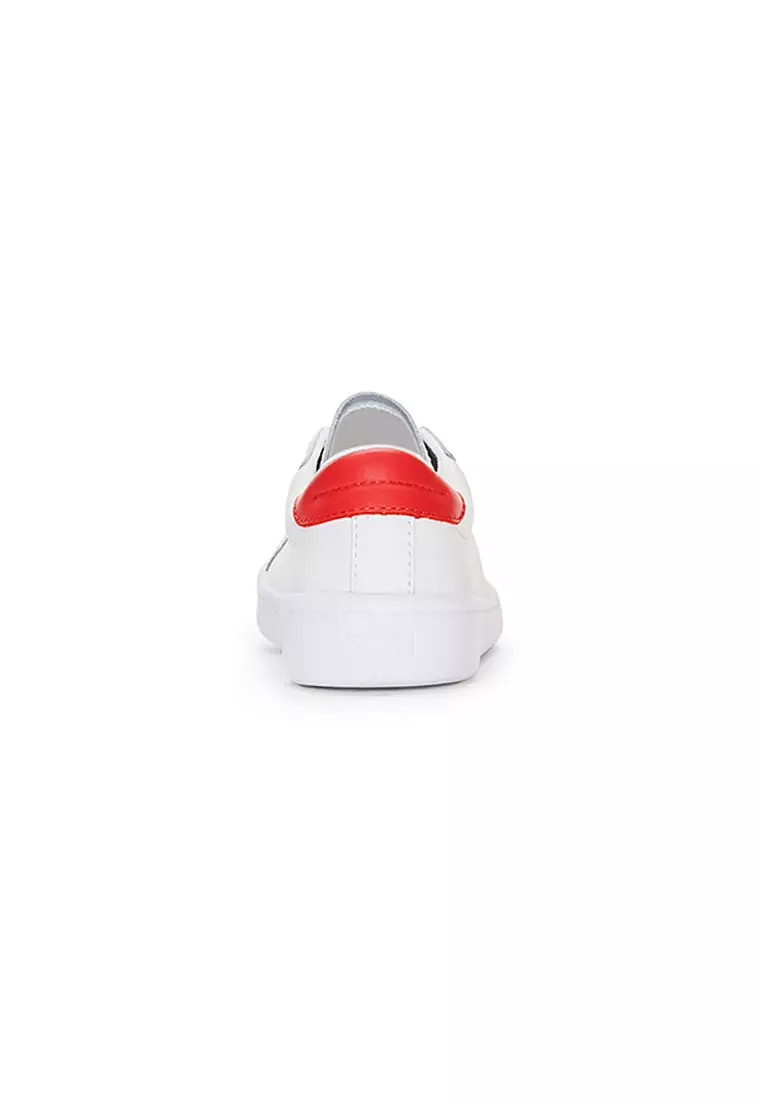 Women's Ace Leather Sneaker White / Red (WH67878)
