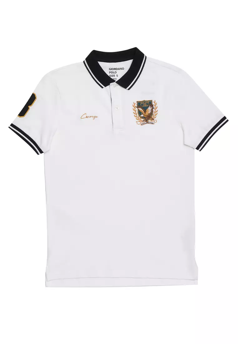 Giordano polo deals shirt white