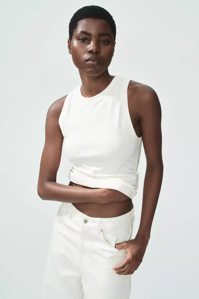 Flatlock-seam vest top