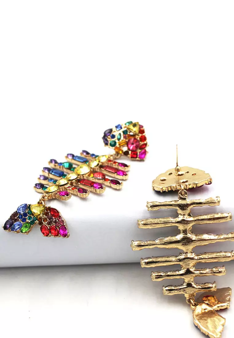 魚骨形耳環 A091003