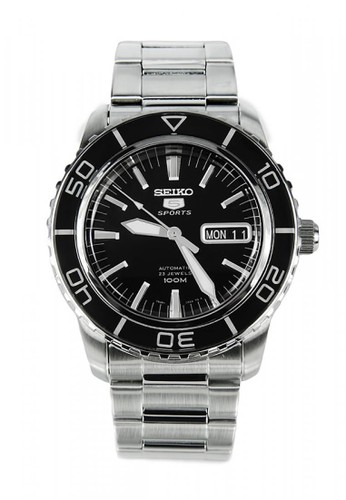 Jual Seiko Seiko 5 Sports Jam Tangan Pria Silver Strap Stainless Steel Snzh55k1 Original Zalora Indonesia