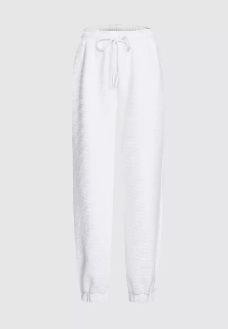 White drawstring joggers sale
