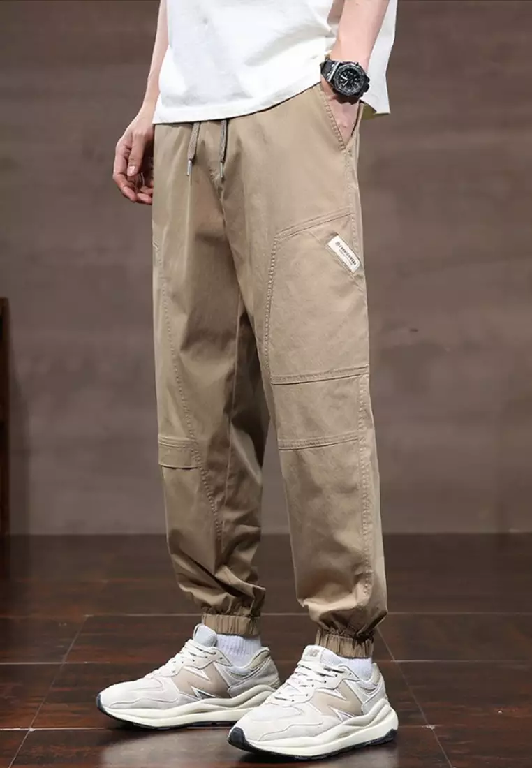 抽繩休閒束腳褲