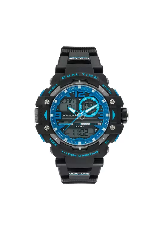Black Resin Strap Analog-Digital Watch AR-20/5062BLU