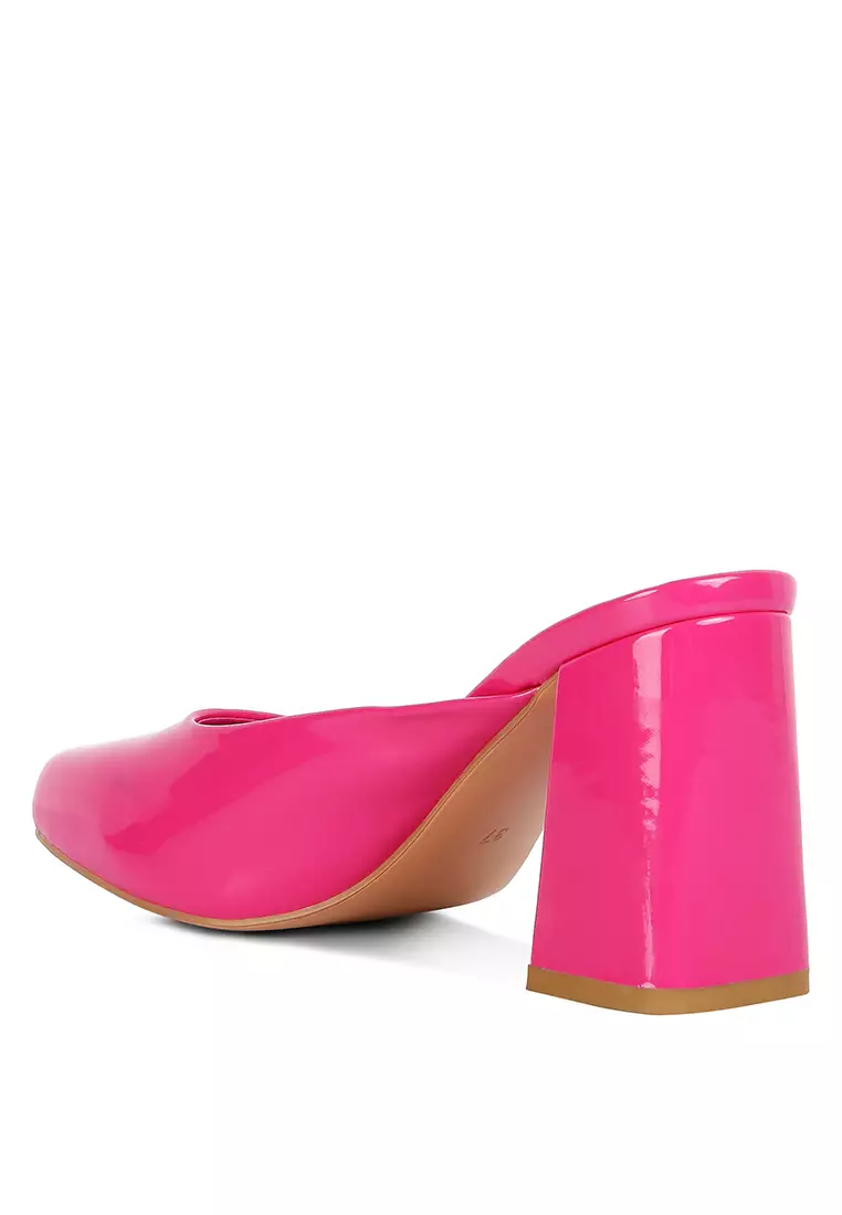 Fuchsia sale mules heels