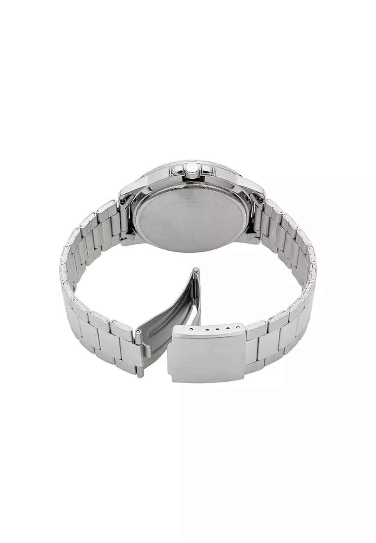 Men Analog Watch MTP-VD01D-3BV Silver Stainless Steel Strap