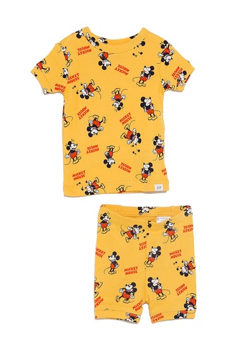 GAP yellow Disney Mickey Mouse PJ Set 0C14BKA1932FFAGS_1