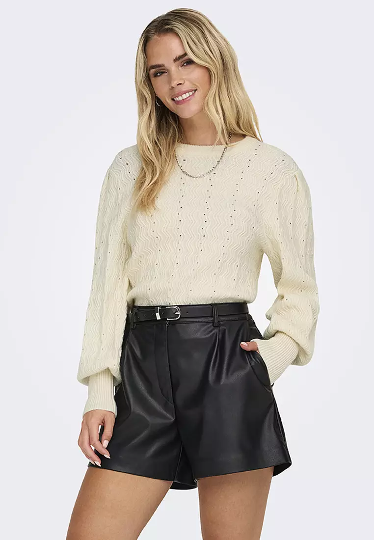 Katia Structured Puff Sleeves Sweater