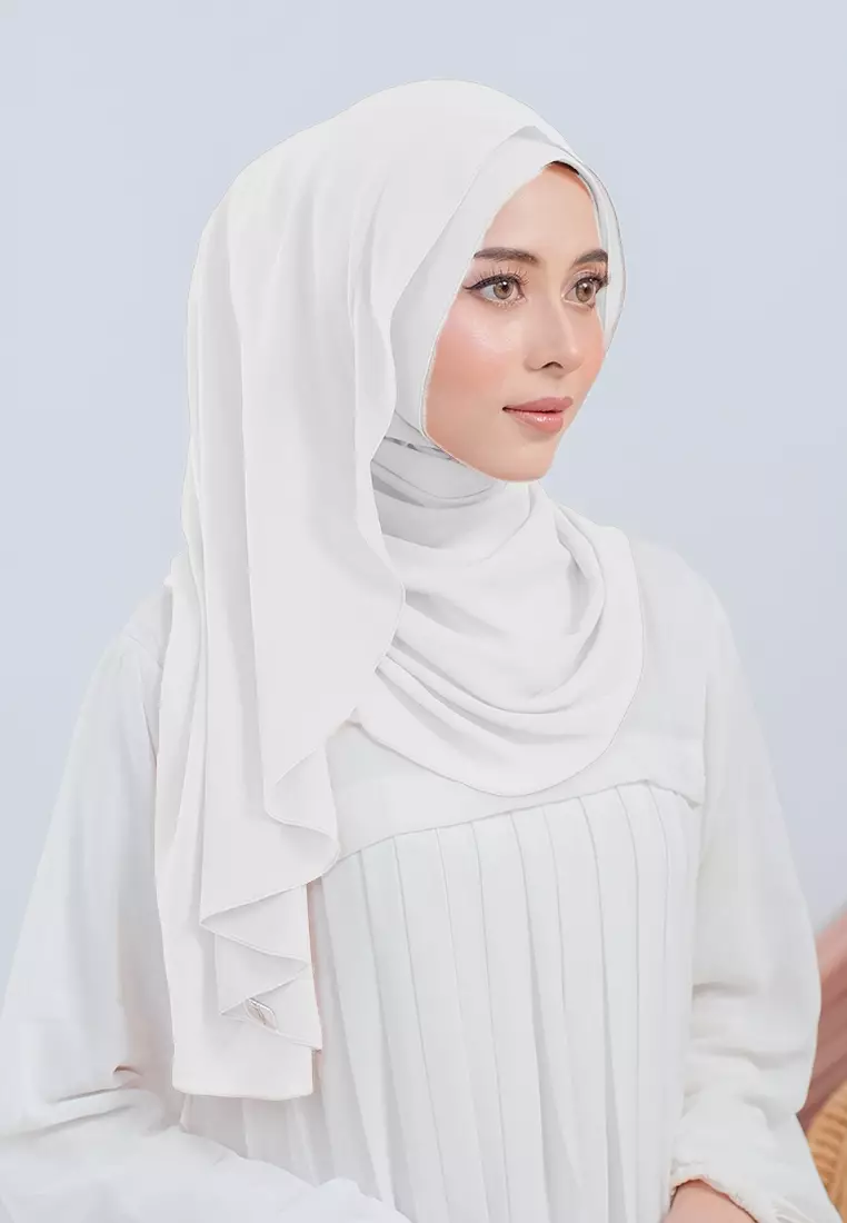 HIJAB INSTAN LUBNA - BROKEN WHITE