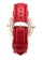 NUVEAU red Round Face Gold White/Red Strap Watch NU245AC74LNHMY_4