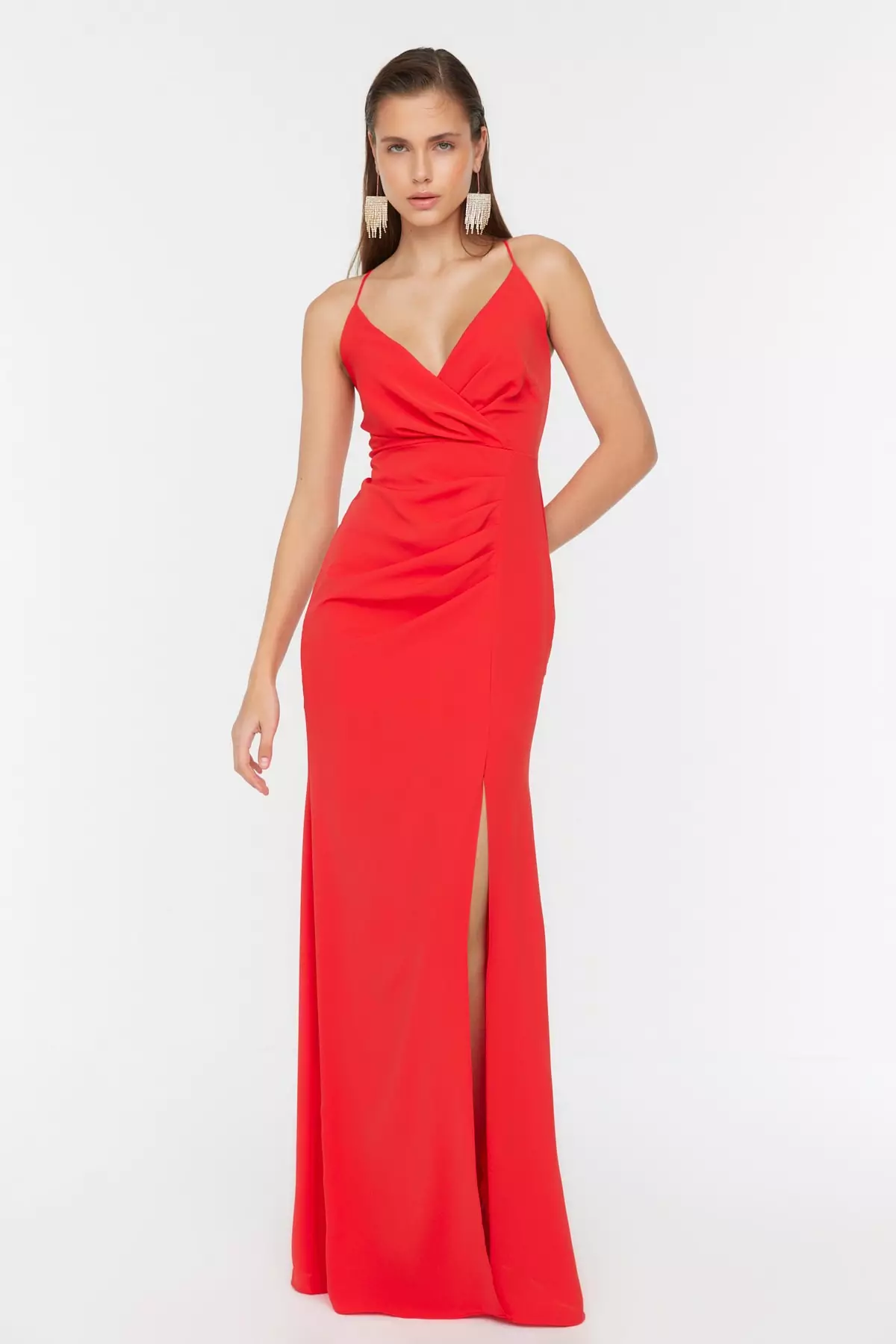 Lace Back Evening Dress