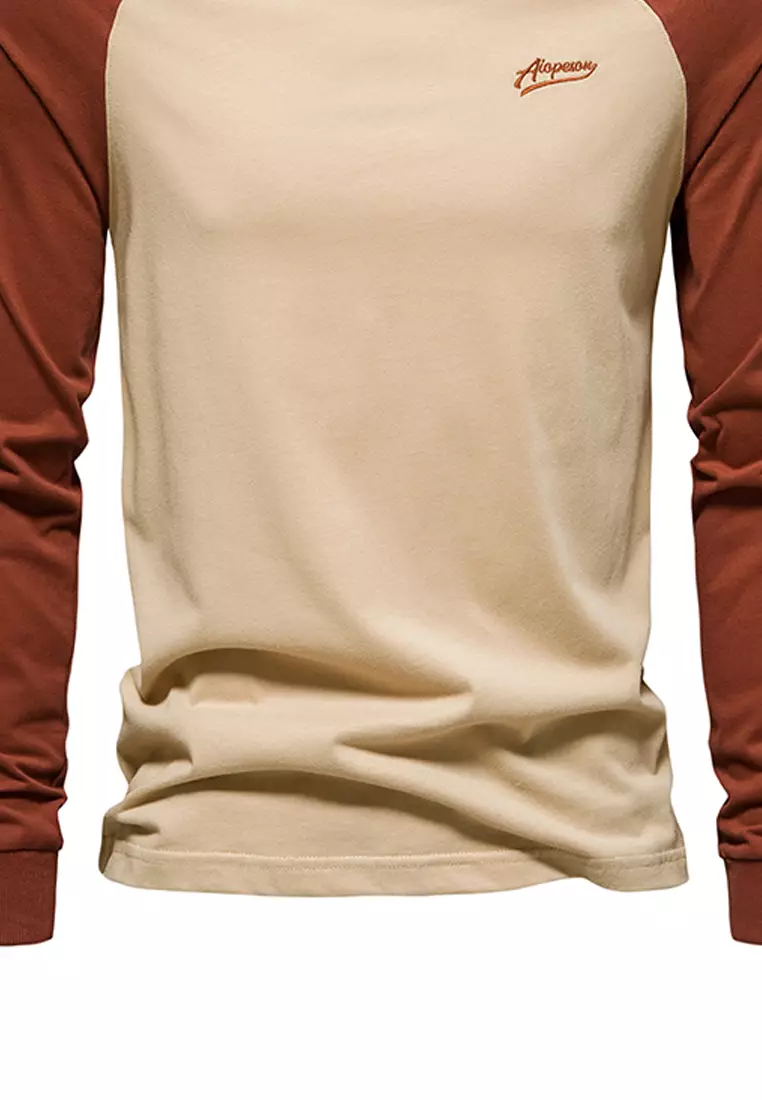 Contrast-color Embroidered T-shirt‌ AX-TS2017