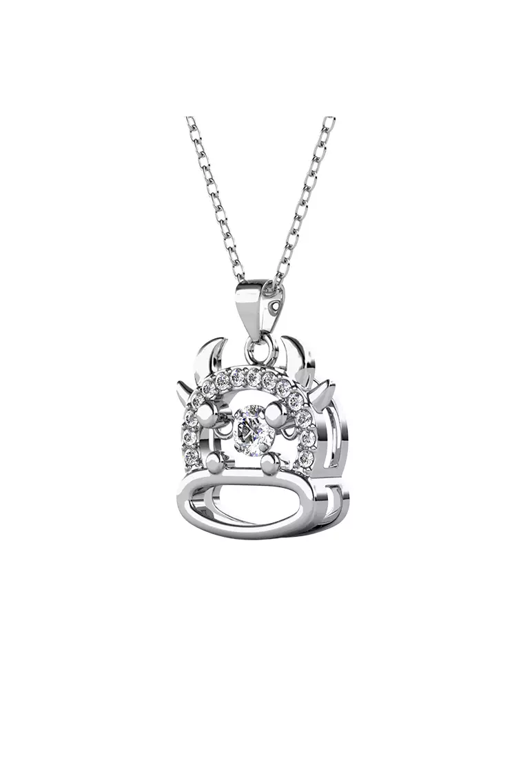 Dancing Shio Pendant Ox (Kerbau) - Kalung Crystal Swarovski by Her Jewellery