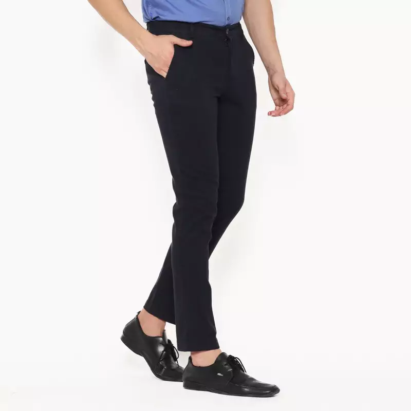 Lawell Celana Chinos Panjang Pria Slim Fit – Celana Casual Formal Warna Biru Tua (Dark Blue) | Nyaman untuk Kerja & Sehari-hari